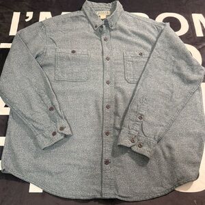 Duluth Trading Co Men's Blue Button-Down Shirt